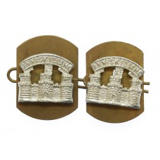 Pair of Royal Irish Rangers Anodised (Staybrite) Collar Badges