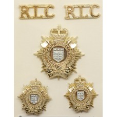 Royal Logistic Corps (R.L.C.) Anodised (Staybrite) Badge Set