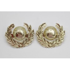 Pair of Royal Marines Anodised (Staybrite) Collar Badges