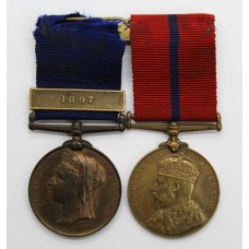 1887 Police Jubilee Medal (Clasp - 1897) and 1902 Police Coronation Medal - Insp. G. Patten, C Division (St. James), Metropolitan Police