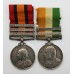 Queen's South Africa (Clasps - Cape Colony, Paardeberg, Johannesburg) and King's South Africa (Clasps - South Africa 1901, South Africa 1902) Medal Pair - Pte. B. Killingsworth, 2nd Bn. Lincolnshire Regiment