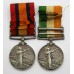 Queen's South Africa (Clasps - Cape Colony, Paardeberg, Johannesburg) and King's South Africa (Clasps - South Africa 1901, South Africa 1902) Medal Pair - Pte. B. Killingsworth, 2nd Bn. Lincolnshire Regiment