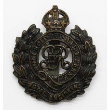 George V Royal Engineers Blackened Brass Cap Badge