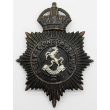 Kent Constabulary Night Helmet Plate - King's Crown