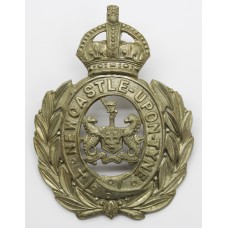 Newcastle-Upon-Tyne Police Wreath Helmet Plate - King's Crown