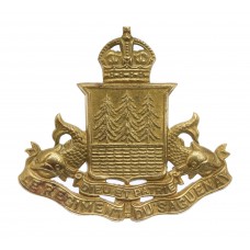 Canadian Le Regiment du Saguenay Cap Badge - King's Crown