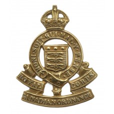 Royal Canadian Ordnance Corps Cap Badge - King's Crown