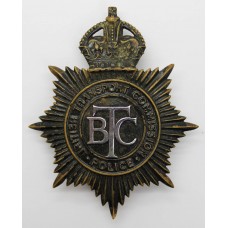 British Transport Commission (B.T.C.) Police Night Helmet Plate - King's Crown