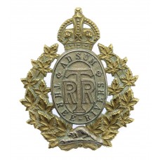 Canadian Three Rivers Regiment Cap Badge - King's Crown