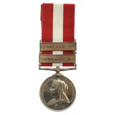 Canada General Service Medal 1866-1870 (Clasp - Fenian Raid 1866, Fenian Raid 1870) - Sgt. A.L. Grindrod, 2nd Sherbrooke Rifle Company