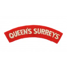 Queen's Royal Surrey Regiment (QUEEN'S SURREYS) Cloth Shoulder Ti