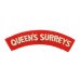 Queen's Royal Surrey Regiment (QUEEN'S SURREYS) Cloth Shoulder Title