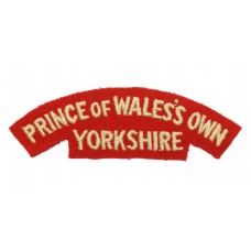 Prince of Wales's Own Regiment of Yorkshire (PRINCE OF WALE'S OWN/YORKSHIRE) Cloth Shoulder Title