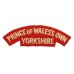 Prince of Wales's Own Regiment of Yorkshire (PRINCE OF WALE'S OWN/YORKSHIRE) Cloth Shoulder Title