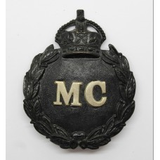 Monmouthshire Constabulary Black Wreath Helmet Plate - King's Crown