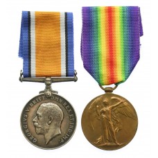 WW1 British War & Victory Medal Pair - Pte. T. Reaney, 1/4th Bn. King's Own Yorkshire Light Infantry - Wounded (Gassed July 1917)