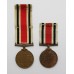 Father & Son Special Constabulary Long Service Medals - Stickels Family