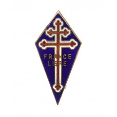 WW2 Free French Forces (France Libre) Enamelled Lapel Badge