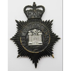 East Suffolk Police Night Helmet Plate - Queen's Crown