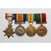WW1 1914 Mons Star & Bar, British War Medal, Victory Medal & Mercantile Marine War Medal Group of Four - Dvr. W. Emery, Royal Artillery & Merchant Navy