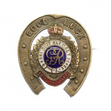 WWI Royal Engineers Good Luck Horseshoe Sweetheart Brooch