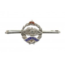 Royal Tank Regiment Silver & Enamel Sweetheart Brooch - King's Crown