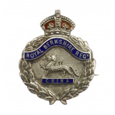 Royal Berkshire Regiment Sterling Silver & Enamel Sweetheart Brooch