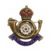 King's Own Yorkshire Light Infantry (K.O.Y.L.I.) Brass & Enamel Sweetheart Brooch - King's Crown