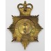 Merthyr Tydfil Borough Police Night Helmet Plate - Queen's Crown