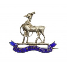 Royal Warwickshire Regiment Sterling Silver & Enamel Sweetheart Brooch