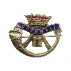 Duke of Cornwall's Light Infantry Enamelled Sweetheart Brooch