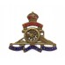 WW1 Royal Artillery Brass & Enamel Sweetheart Brooch (Revolving Wheel).