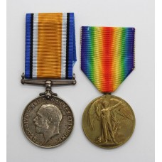 WW1 British War & Victory Medal Pair - Lieut. G.B.C. Way, South Lancashire Regiment attached Royal Flying Corps - Seriously Injured on Returning from an Operational Patrol in July 1917