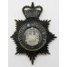 Eastbourne Borough Police Night Helmet Plate - Queen's Crown
