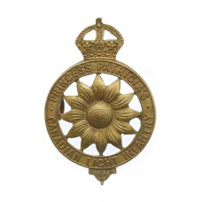 WW1 Princess Patricia's Canadian Light Infantry (P.P.C.L.I.) C.E.F. Officer's Gilt Cap Badge