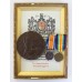 WW1 British War Medal, Victory Medal, Memorial Plaque (Death Penny) & Memorial Scroll - Lieut. E. Bouskill, 21st (6th City Pals) Bn. Manchester Regiment - K.I.A.