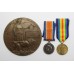 WW1 British War Medal, Victory Medal, Memorial Plaque (Death Penny) & Memorial Scroll - Lieut. E. Bouskill, 21st (6th City Pals) Bn. Manchester Regiment - K.I.A.