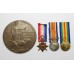 WW1 1914-15 Star Medal Trio & Memorial Plaque with Original Boxes & Docs - Sjt. F.R. Cox, 20th (3rd Public Schools) Bn. Royal Fusiliers - K.I.A.