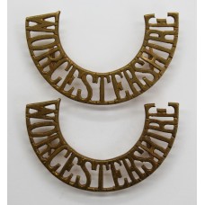 Pair of Worcestershire Regiment (WORCESTERSHIRE) Shoulder Titles