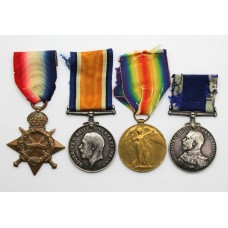 WW1 1914-15 Star, British War, Victory and Royal Naval LS&GC Medal Group of Four - Petty Officer A.F. Marsh, Royal Navy