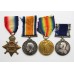 WW1 1914-15 Star, British War, Victory and Royal Naval LS&GC Medal Group of Four - Petty Officer A.F. Marsh, Royal Navy