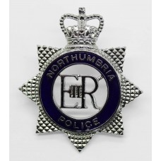 Northumbria Police Senior Officer's Enamelled Cap Badge - Queen's Crown