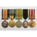 WW1 British War & Victory, WW2 Defence Medal, George V Territorial Efficiency Medal & George VI Special Constabulary Medal (Bar - Long Service 1949) Medal Group of Five with Silver War Badge - Pte. J. Corby, Lincolnshire Regiment - Wounded In Action