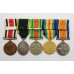 WW1 British War & Victory, WW2 Defence Medal, George V Territorial Efficiency Medal & George VI Special Constabulary Medal (Bar - Long Service 1949) Medal Group of Five with Silver War Badge - Pte. J. Corby, Lincolnshire Regiment - Wounded In Action