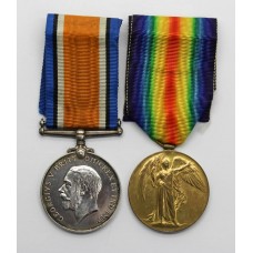 WW1 British War & Victory Medal Pair - C. Sjt. F.V. Ashforth, 8th Bn. (Leeds Rifles) West Yorkshire Regiment - Died 21/04/18