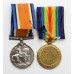 WW1 British War & Victory Medal Pair - C. Sjt. F.V. Ashforth, 8th Bn. (Leeds Rifles) West Yorkshire Regiment - Died 21/04/18