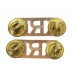 Pair of King's Royal Hussars (KRH) Anodised (Staybrite) Shoulder Titles