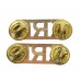 Pair of King's Royal Hussars (KRH) Anodised (Staybrite) Shoulder Titles