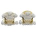 Pair of Royal Hussars Anodised (Staybrite) Collar Badges