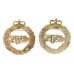 Pair of Queen's Bays Anodised (Staybrite) Collar Badges
